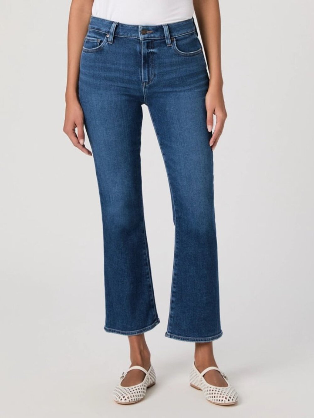 PAIGE Mason Crop Bootcut Denim Jeans 27 Toulouse
